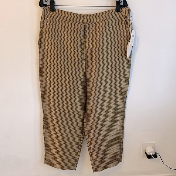 Anthropologie Maeve Melyssa Gold Jacquard Trousers - Picture 3 of 10